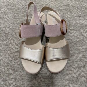 Gabor Gold and Pink Women's Sandals